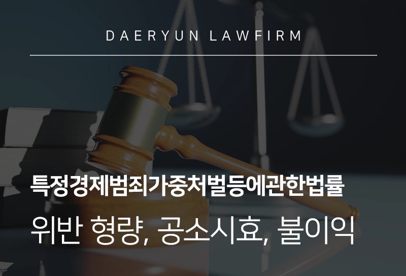특정경제범죄가중처벌등에관한법률 | 특경법 위반 형량, 공소시효, 불이익