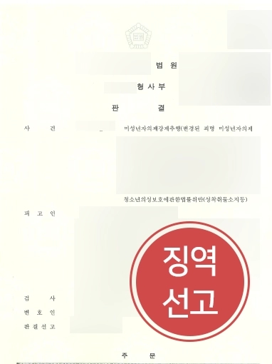 [부산변호사 형사고소 처벌사례] 부산변호사 조력받아 형사고소 징역처벌 