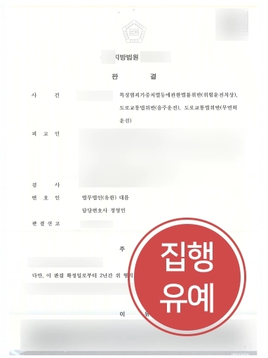 군산형사변호사 | 위험운전치상 및 무면허 혐의 3건에도 집행유예 방어