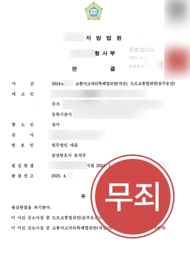 음주운전현행범 | 혈중알코올농도 신빙성 다퉈 무죄 확정