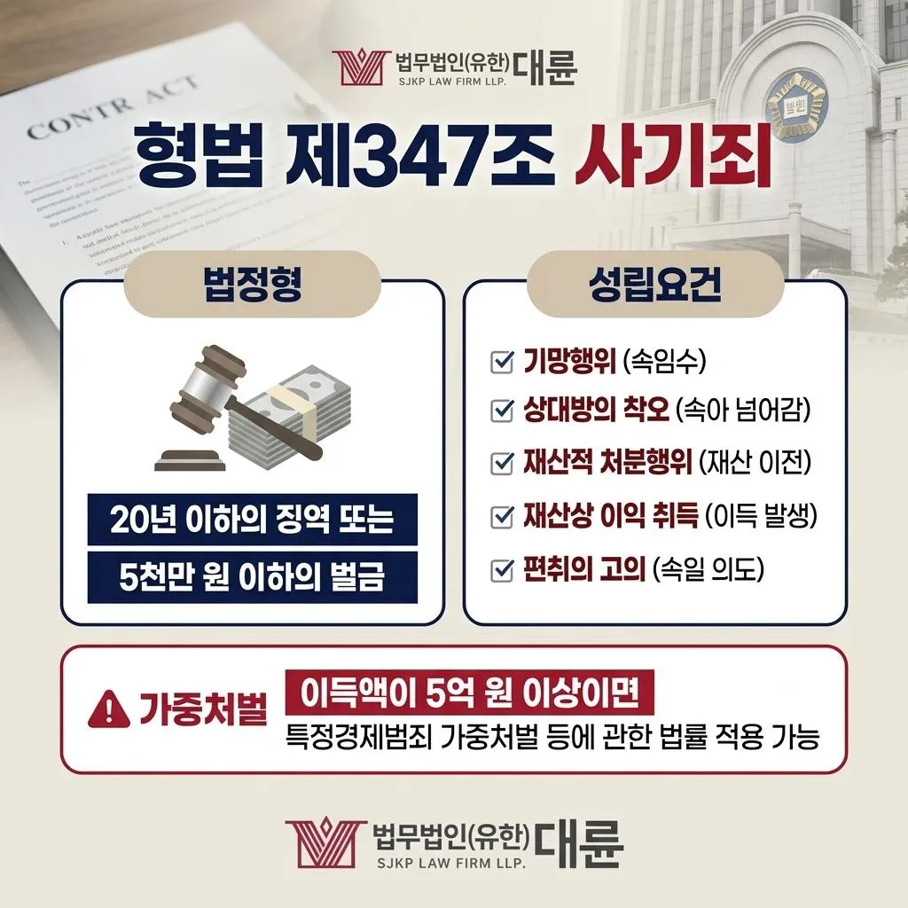 부동산매매사기 계약 피의자 성립요건 처벌