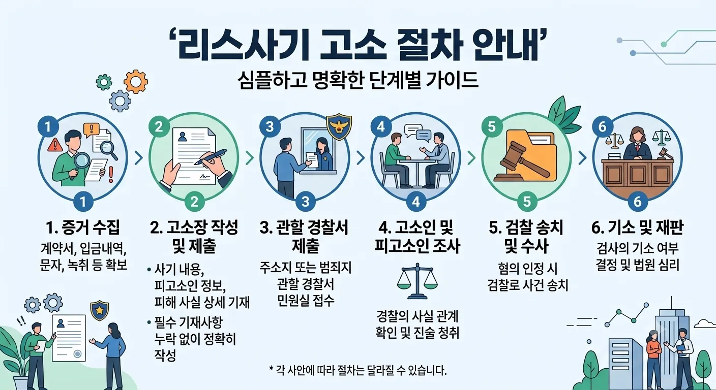 리스사기 고소장 작성 제출 조사