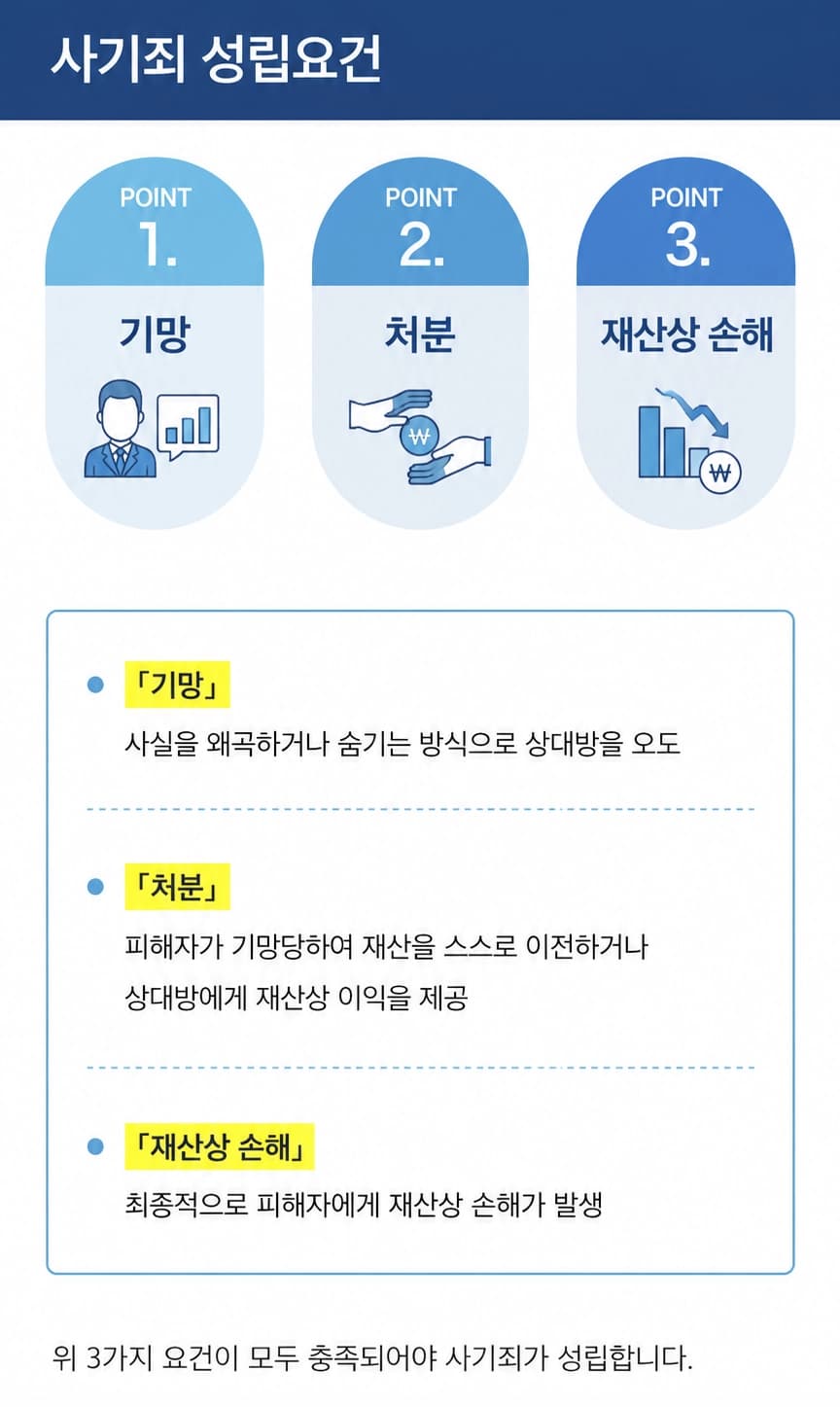 사기죄처벌에 대한 변호사 상담 내용 정리합니다.