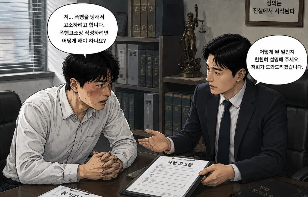 폭행고소장 작성 시 유의사항, 범죄 사실 작성법