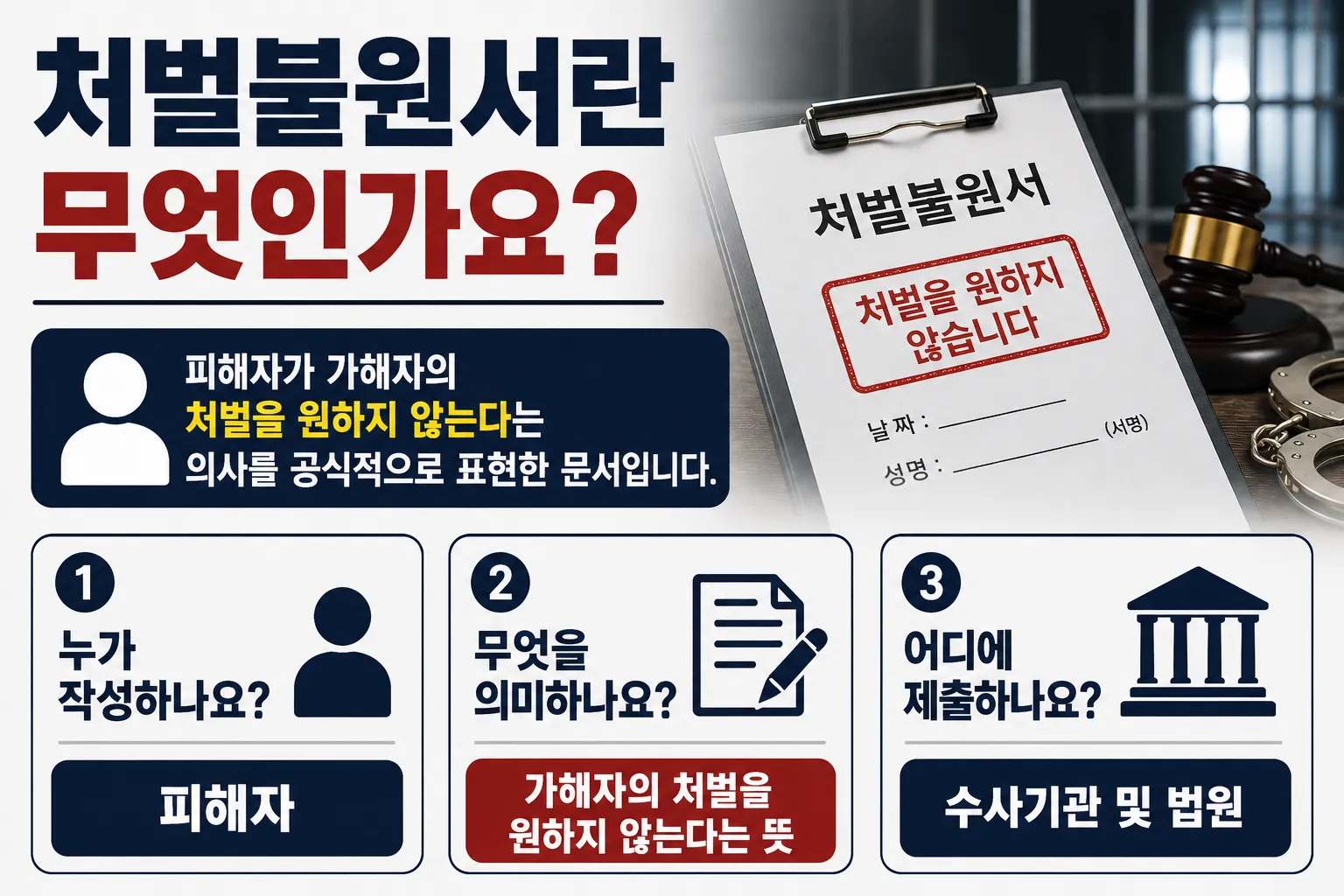 처벌불원서 작성을 거부할 때 대안으로 활용할 양형자료