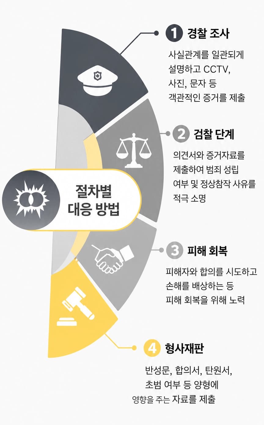 재물손괴죄벌금이 결정되는 기준과 감형 요소를 설명하는 인포그래픽