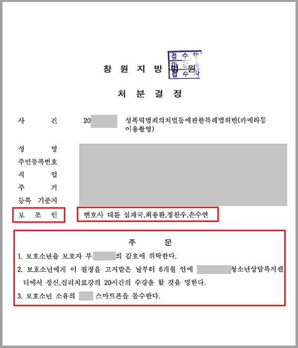 의뢰인은 고등학생으로 등하굣길에 여러 여성의 하반신을 휴대전화로 촬영해왔는데요. 수차례에 걸쳐 동영상을 촬영해오던 의뢰인은 시내 버스에서 촬영을 하다 피해자에게 발각되었고, 경찰서로 가게 되었습니다.