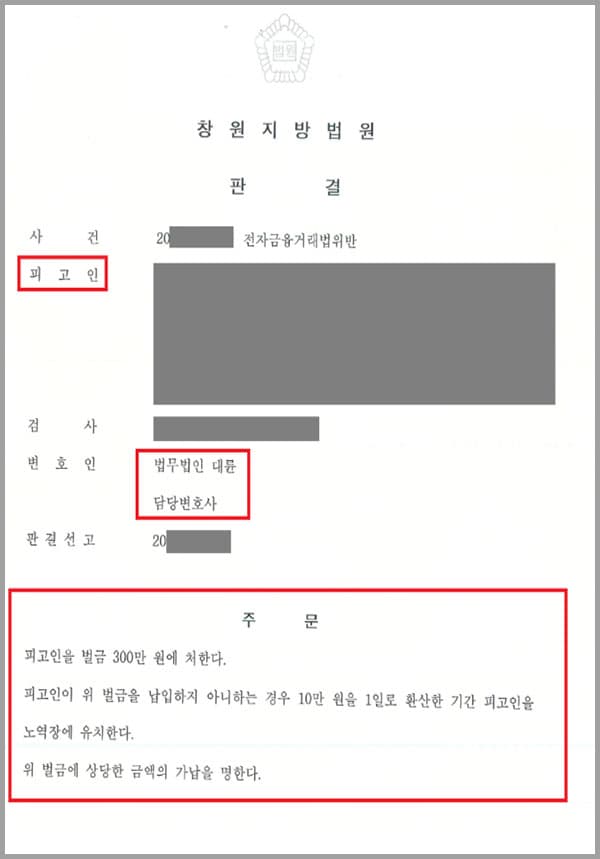 의뢰인은 자신을 유통회사 재무직원이라 소개한 A씨로부터 ‘세액 절감을 위해 체크카드를 대여해주면 수수료로 순이익의 12%를 지급하겠다’는 제안을 받았습니다. 이에 카드빚을 지고 있던 피고인은 돈을 벌어 자신의 카드빚을 갚기 위해 A씨의 제안을 수락하였는데요. 의뢰인이 대여한 접근매체(체크카드)는 보이스피싱에 사용되었고 피고인은 전자금융거래법위반혐의로 법정에 서게 되었습니다. 