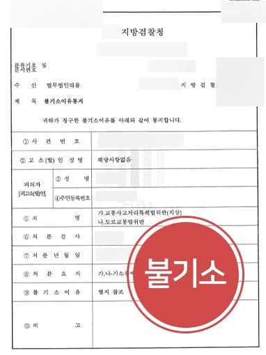 [교통사고변호사 성공사례] 피해자 상해 입은 사건, 교통사고피해보상 등으로 검찰 단계 불기소 종결 성공