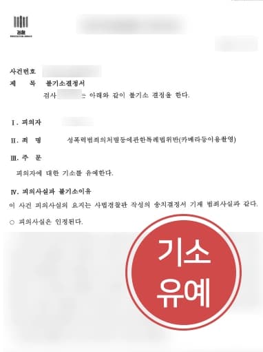 [도찰죄 감형사례] 성범죄감형 사유 주장으로 검찰조사 단계에서 기소유에 판정 