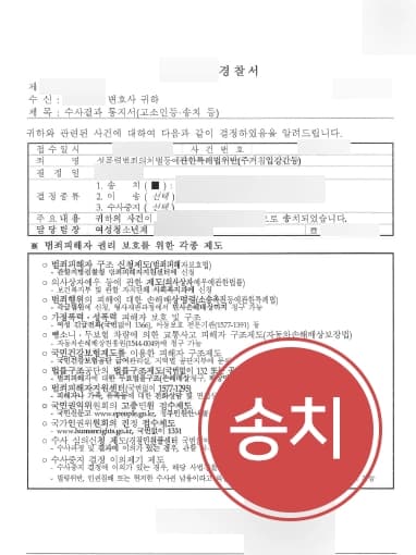 [성폭력 고소대리사례] 성폭력 고소대리를 통해 피고인 검찰송치에 성공함