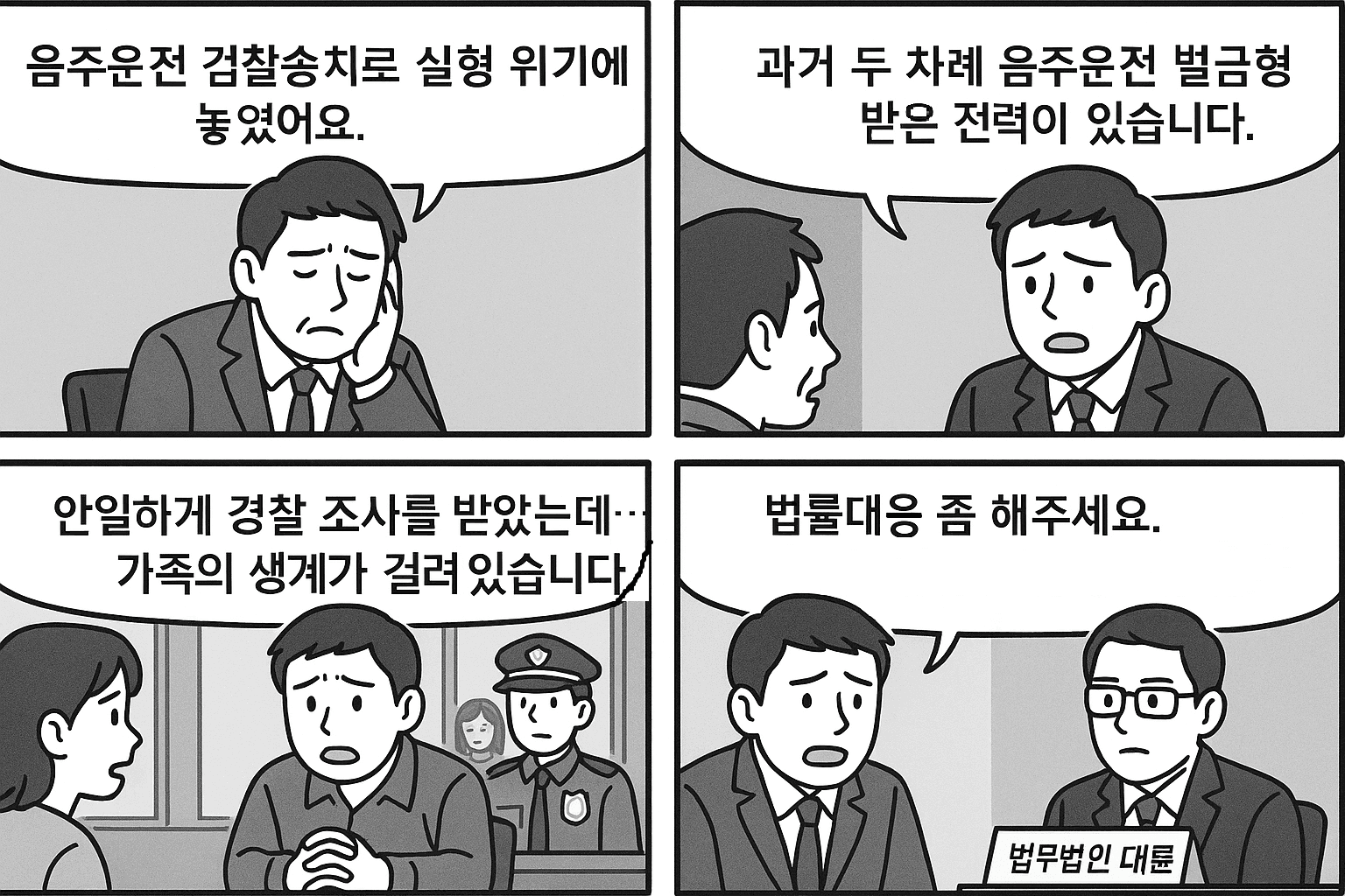 음주운전검찰송치, 수 회 음주운전해 검찰 송치된 의뢰인