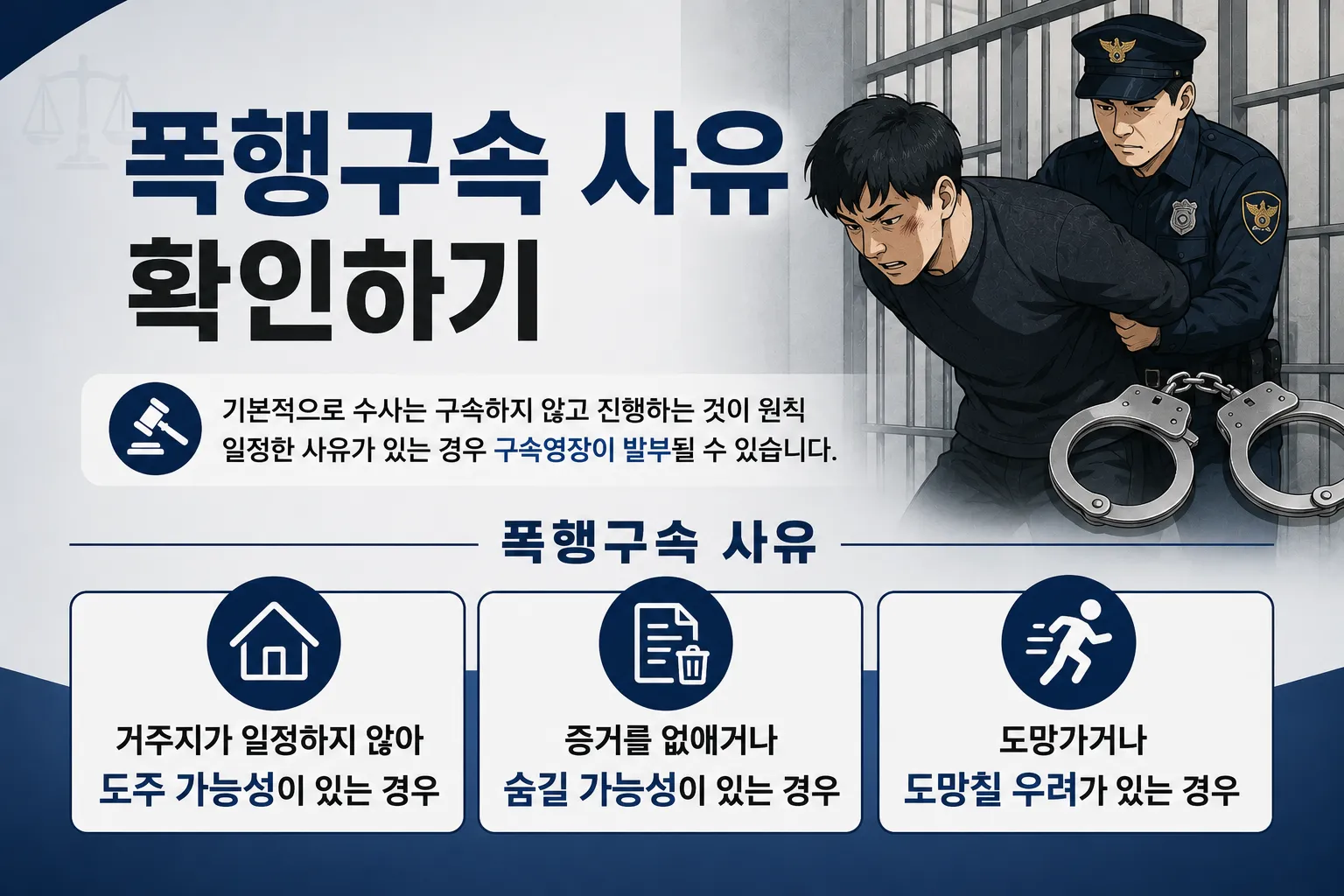 폭행구속 사유 확인할 수 있는 내용