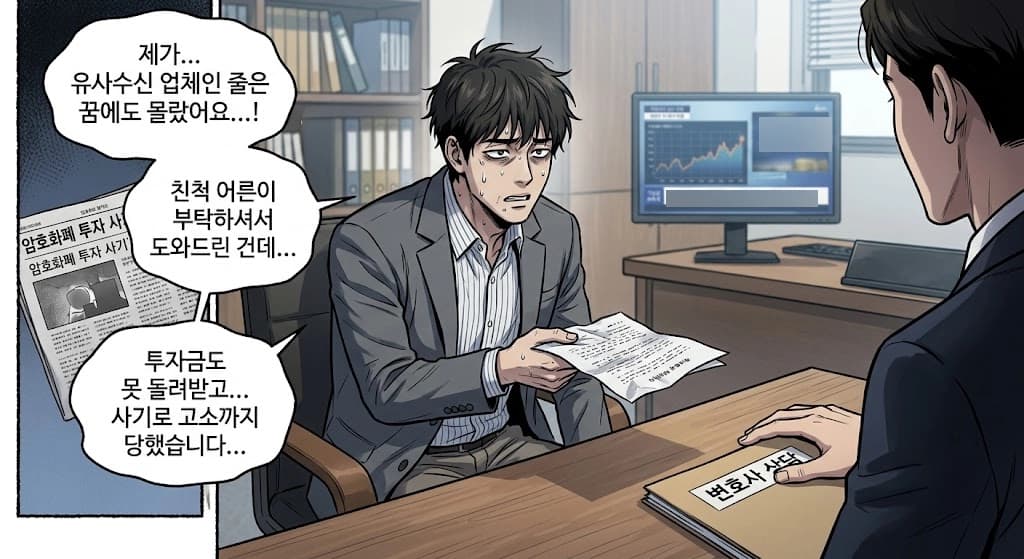 암호화폐사기 수법과 피해 발생 시 대응 방법을 설명하는 법률 안내