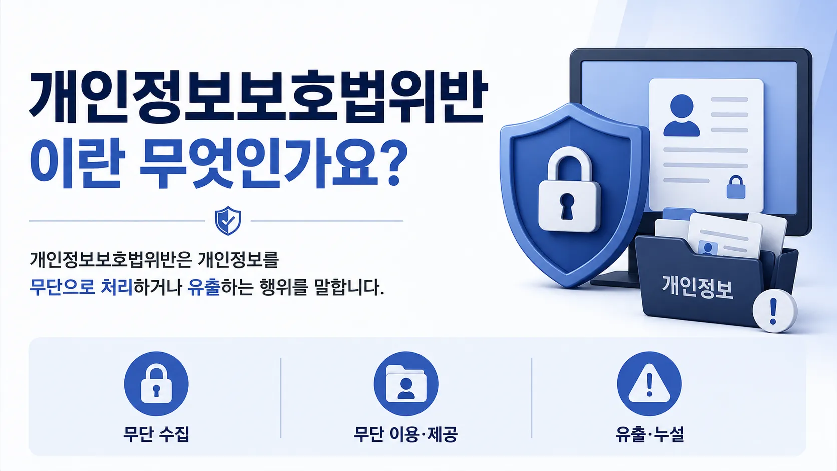 개인정보법위반 개념 설명하기
