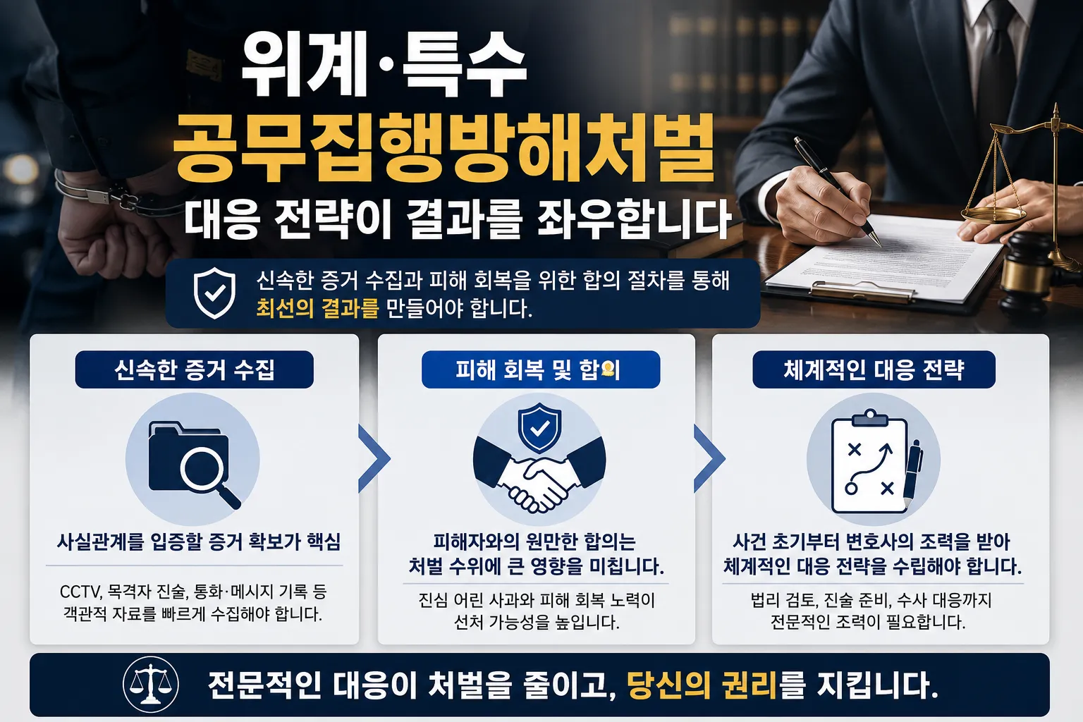 위계·특수 공무집행방해처벌, 선처 요소 확인하기