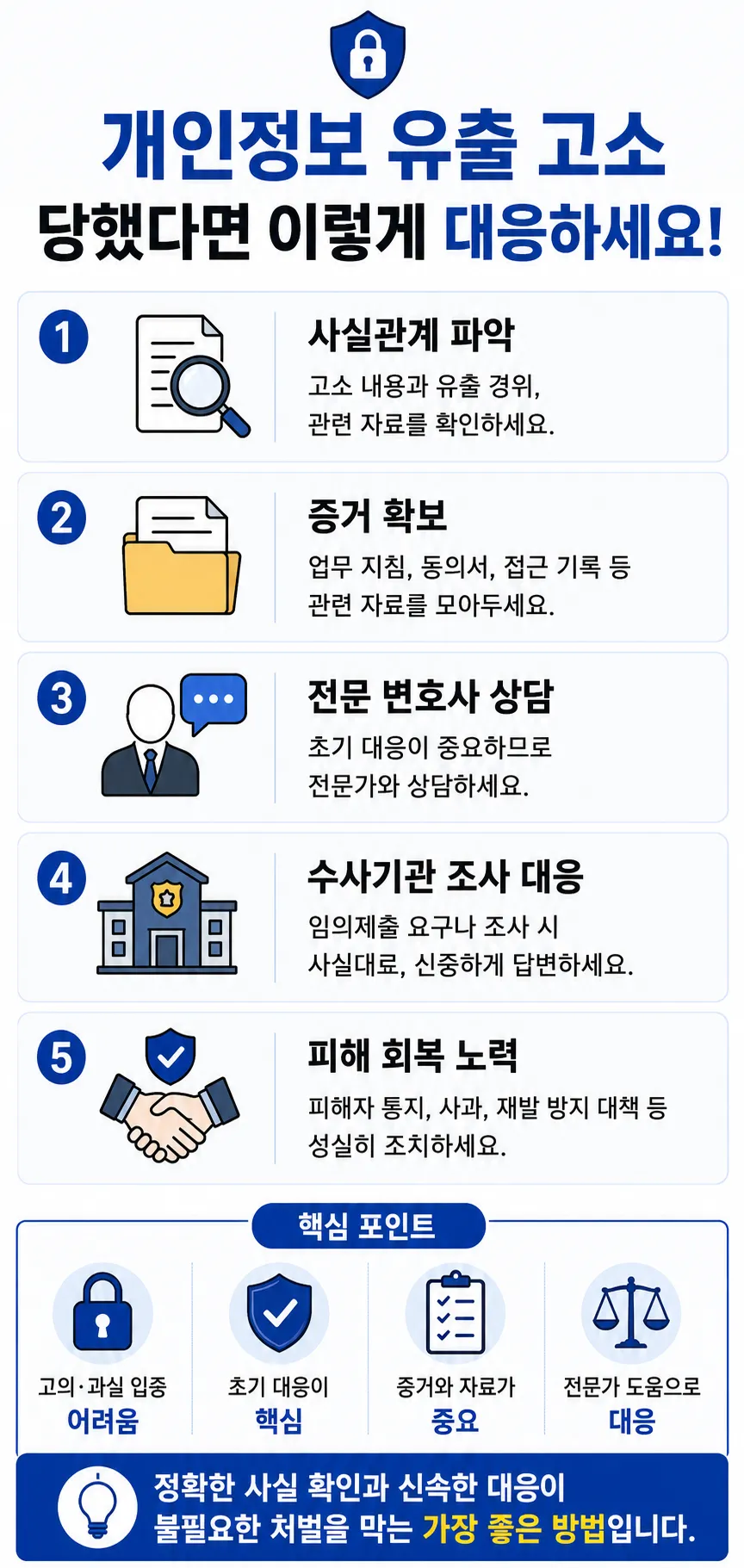 개인정보유출고소 당한 경우 대응 방법 살펴보기