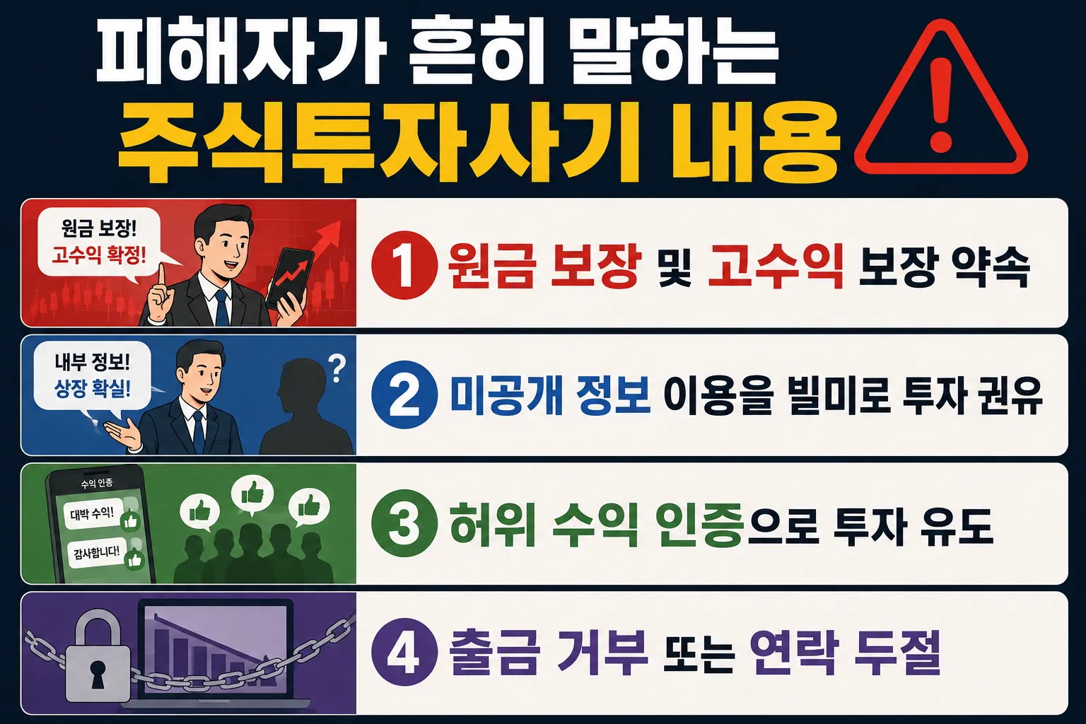 주식투자사기 피해자 주장 내용 확인하기
