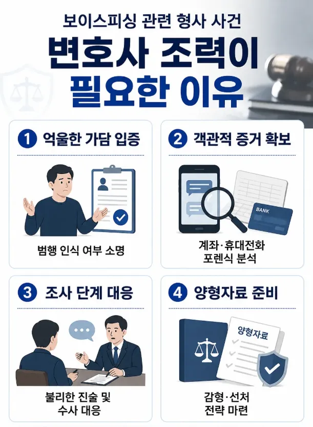 보이스피싱 관련 형사사건에 연루되었다면 변호사 조력이 필요한 이유
