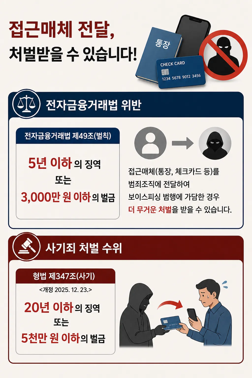 전자금융거래법 위반 시 받게되는 처벌은