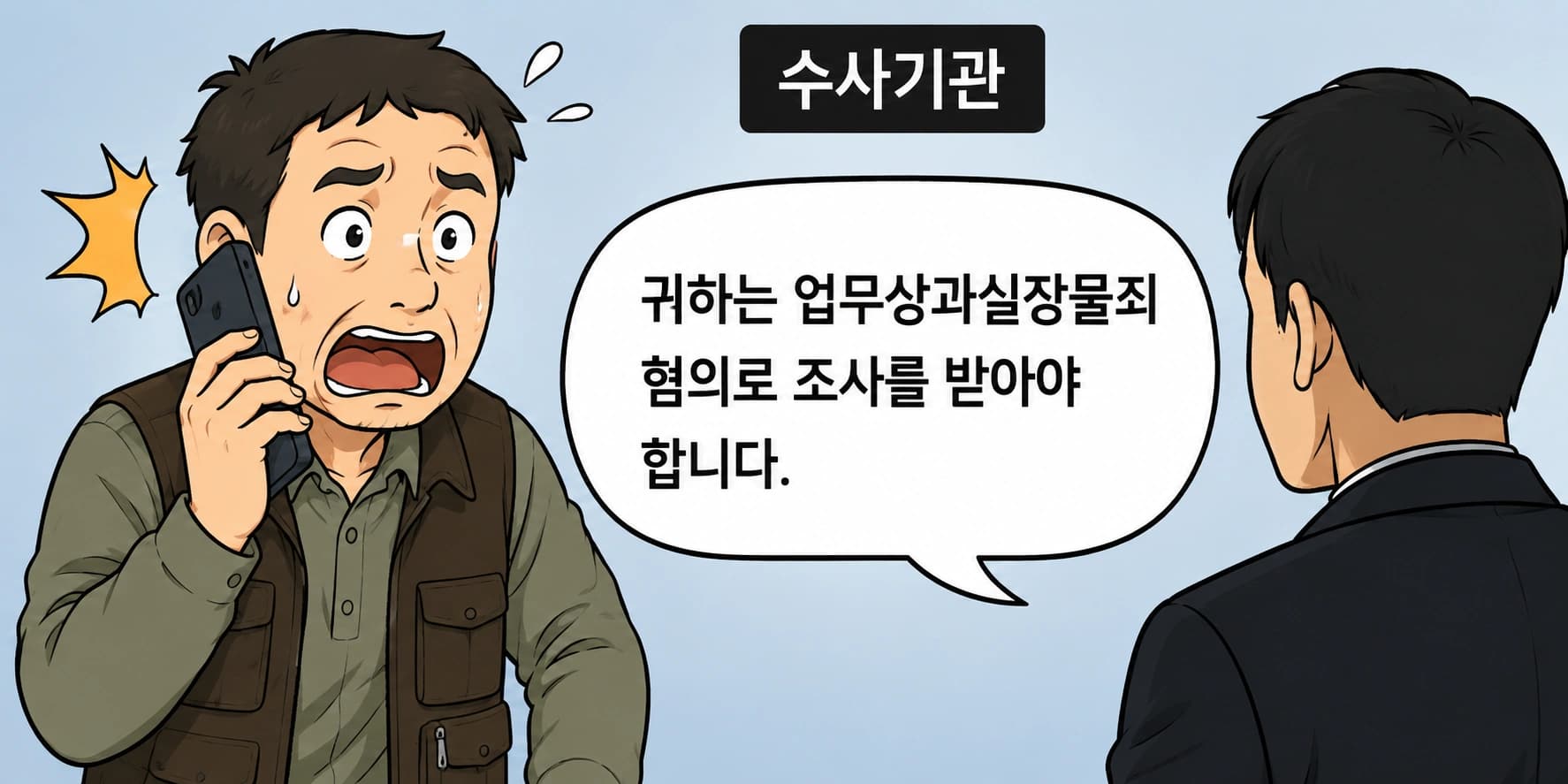 업무상과실장물죄로 조사를 받게 된 의뢰인의 사연