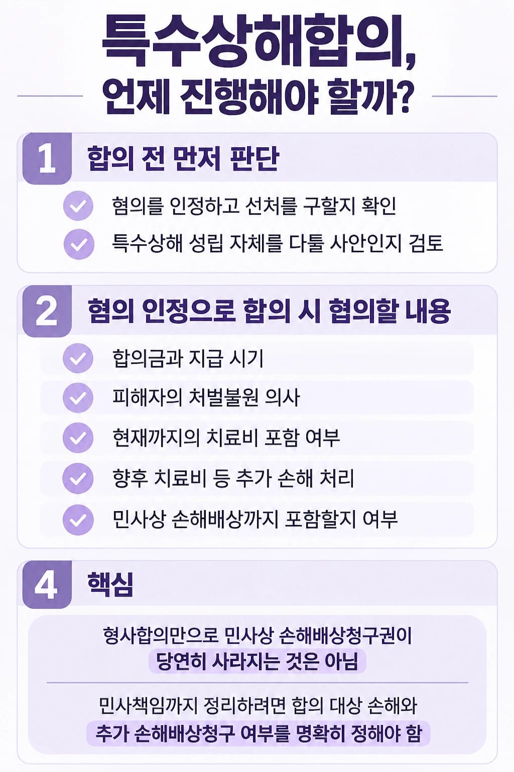 특수상해합의 시 주의할 점